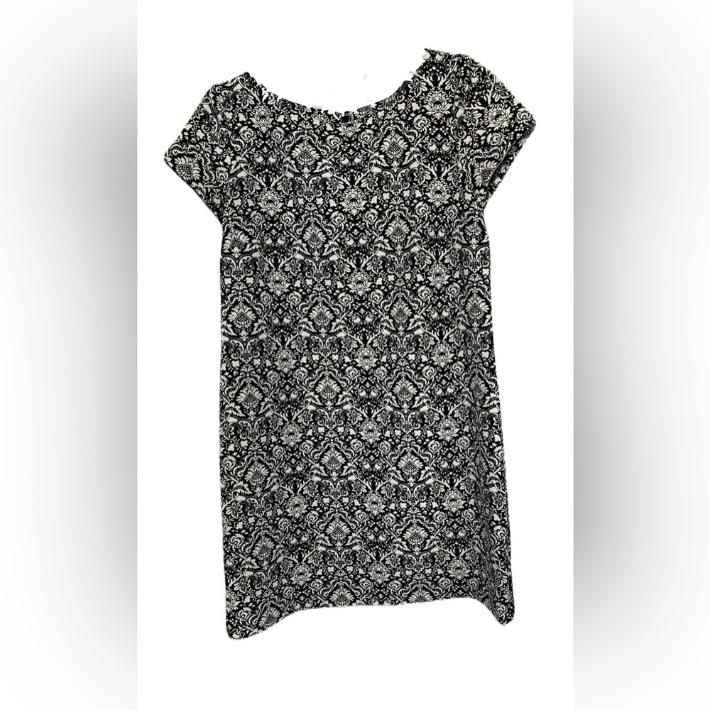 🖤 EUC ZARA Black & White Floral Shift Dress | Women’s XS (could fit small)